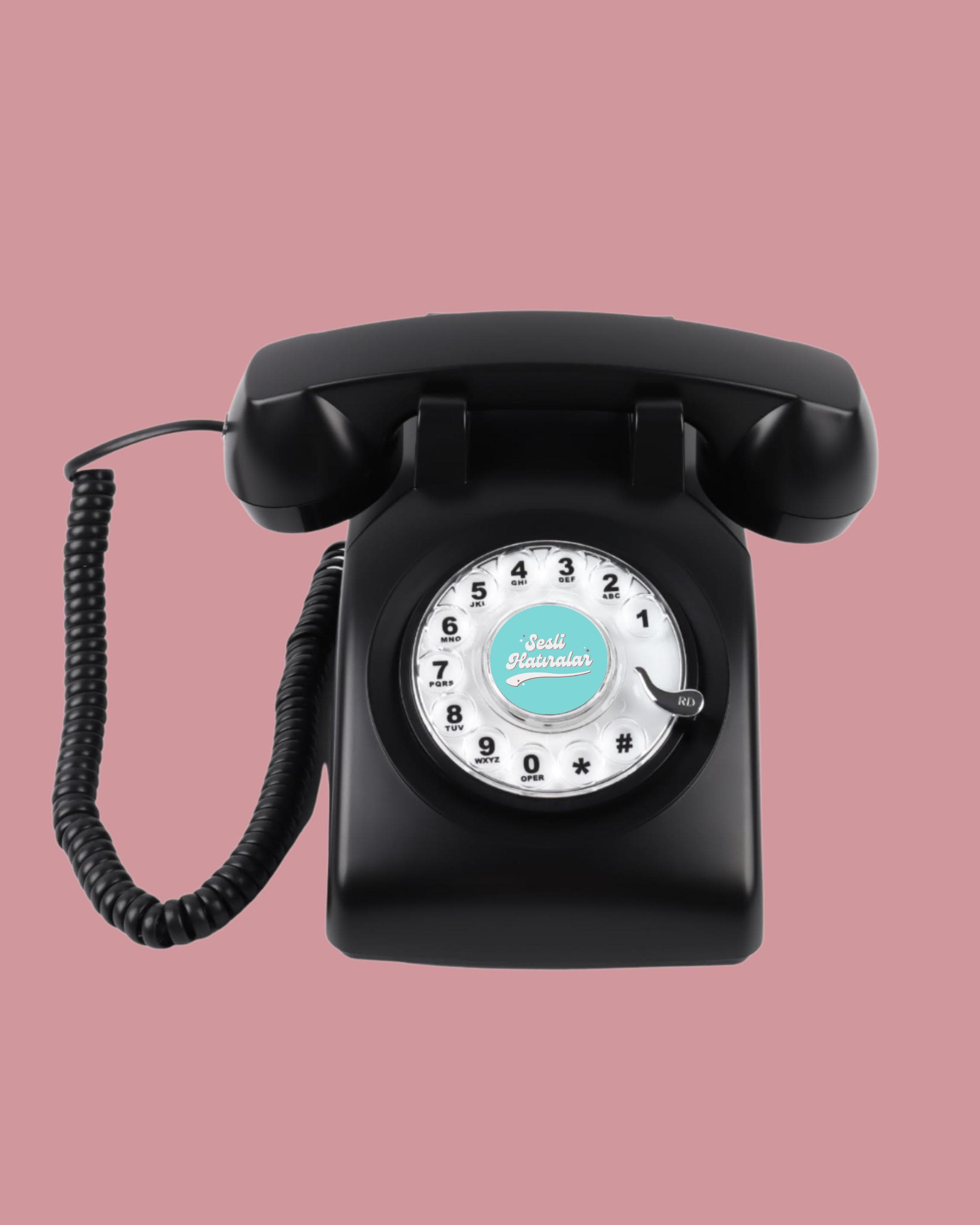 Siyah elegant retro telefon